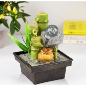 Buy Bamboo Shaped Desktop Water Flow Ornament With Crystal Ball 13x13x17.5cm Online - Homeware Clearance Sale -  - 1 - NZ Depot Delivery