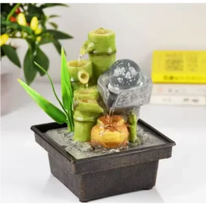 Buy Bamboo Shaped Desktop Water Flow Ornament With Crystal Ball 13x13x17.5cm Online - Homeware Clearance Sale -  - 1 - NZ Depot Delivery