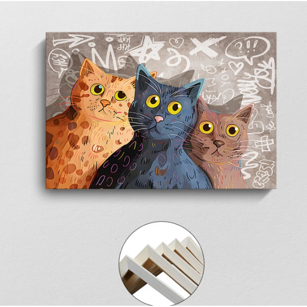 Cute Cats Canvas Painting Colorful Cat Wall Art Posters 1 Buy Cute Cats Canvas Painting Colorful Cat Wall Art Posters Online - Homeware Clearance Sale - - 1 - NZ Depot Delivery