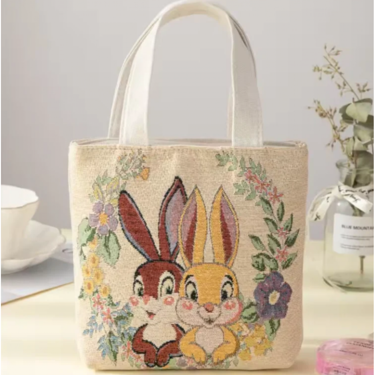 Embroidery Canvas Bag Cute Debit Flowers 1 Buy Embroidery Canvas Bag Cute Debit Flowers Online - Homeware Clearance Sale - - 1 - NZ Depot Delivery