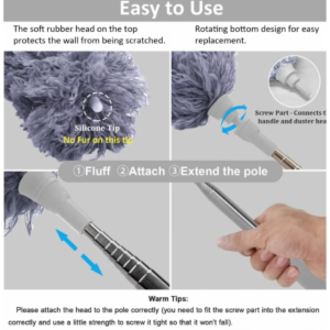 Buy Extra-Long Retractable Duster with Extendable Rod Reusable Online - Homeware Clearance Sale -  - 2 - NZ Depot Delivery