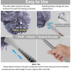 Buy Extra-Long Retractable Duster with Extendable Rod Reusable Online - Homeware Clearance Sale -  - 2 - NZ Depot Delivery