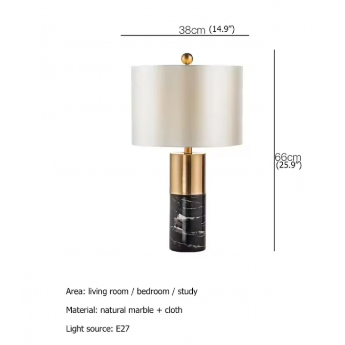 Fabric Marble Living Room Sofa Table Lamps - Black - Marble Lamp - Homeware Clearance Sale - 2 - NZ DEPOT Bathroom Buy Fabric Marble Living Room Sofa Table Lamps - Black Online - Homeware Clearance Sale - - 2 - NZ Depot Delivery