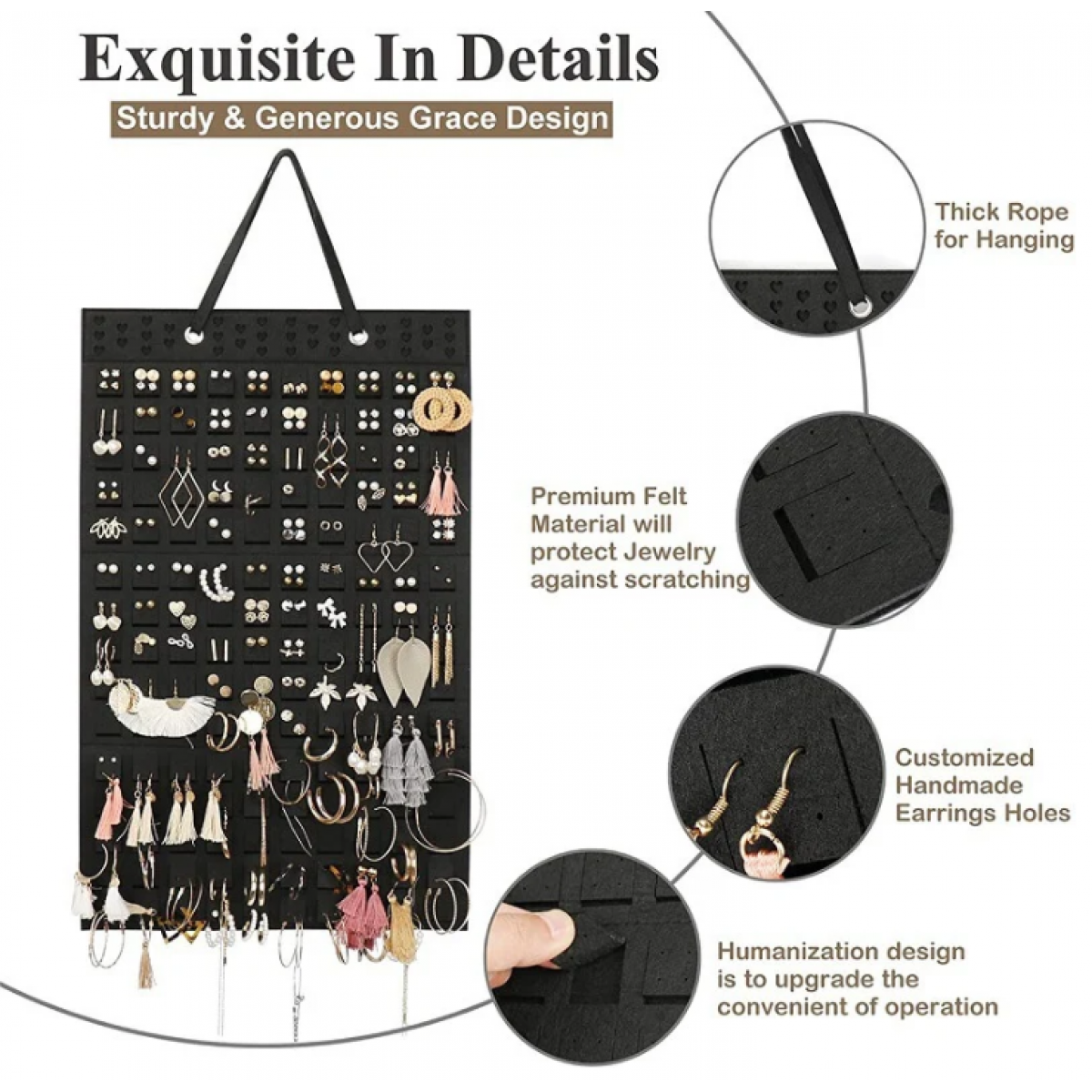 Hanging Earring Holder Organiser,Brooch Pin Display Board - Earring Organizer - Homeware Clearance Sale - 2 - NZ DEPOT Bathroom Buy Hanging Earring Holder Organiser,Brooch Pin Display Board Online - Homeware Clearance Sale - - 2 - NZ Depot Delivery