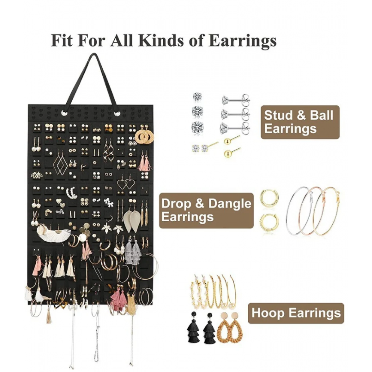 Hanging Earring Holder Organiser,Brooch Pin Display Board - Earring Organizer - Homeware Clearance Sale - 3 - NZ DEPOT Bathroom Buy Hanging Earring Holder Organiser,Brooch Pin Display Board Online - Homeware Clearance Sale - - 3 - NZ Depot Delivery