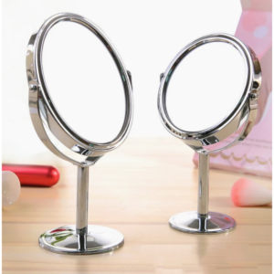 Buy Iron-carbon Alloy Makeup Mirror Glass Silver Double Cosmetic Mirror Oval Mirror Online - Homeware Clearance Sale -  - 1 - NZ Depot Delivery