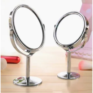 Buy Iron-carbon Alloy Makeup Mirror Glass Silver Double Cosmetic Mirror Oval Mirror Online - Homeware Clearance Sale - - 1 - NZ Depot Delivery