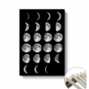Buy Minimalist Full Moon Canvas Paintings Black White Online - Homeware Clearance Sale - - 1 - NZ Depot Delivery