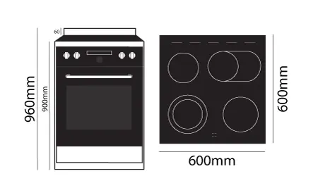Parmco Freestanding stove 600mm glass ceramic - FS600GC02 - - 7 - NZ DEPOT Parmco Buy Parmco Freestanding stove 600mm glass ceramic Online - - 7 - NZ Depot Kitchen