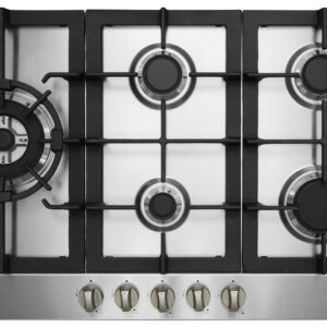 Buy Parmco Gas cooktop 770mm stainless 4burner+wok Online -  - 1 - NZ Depot Kitchen