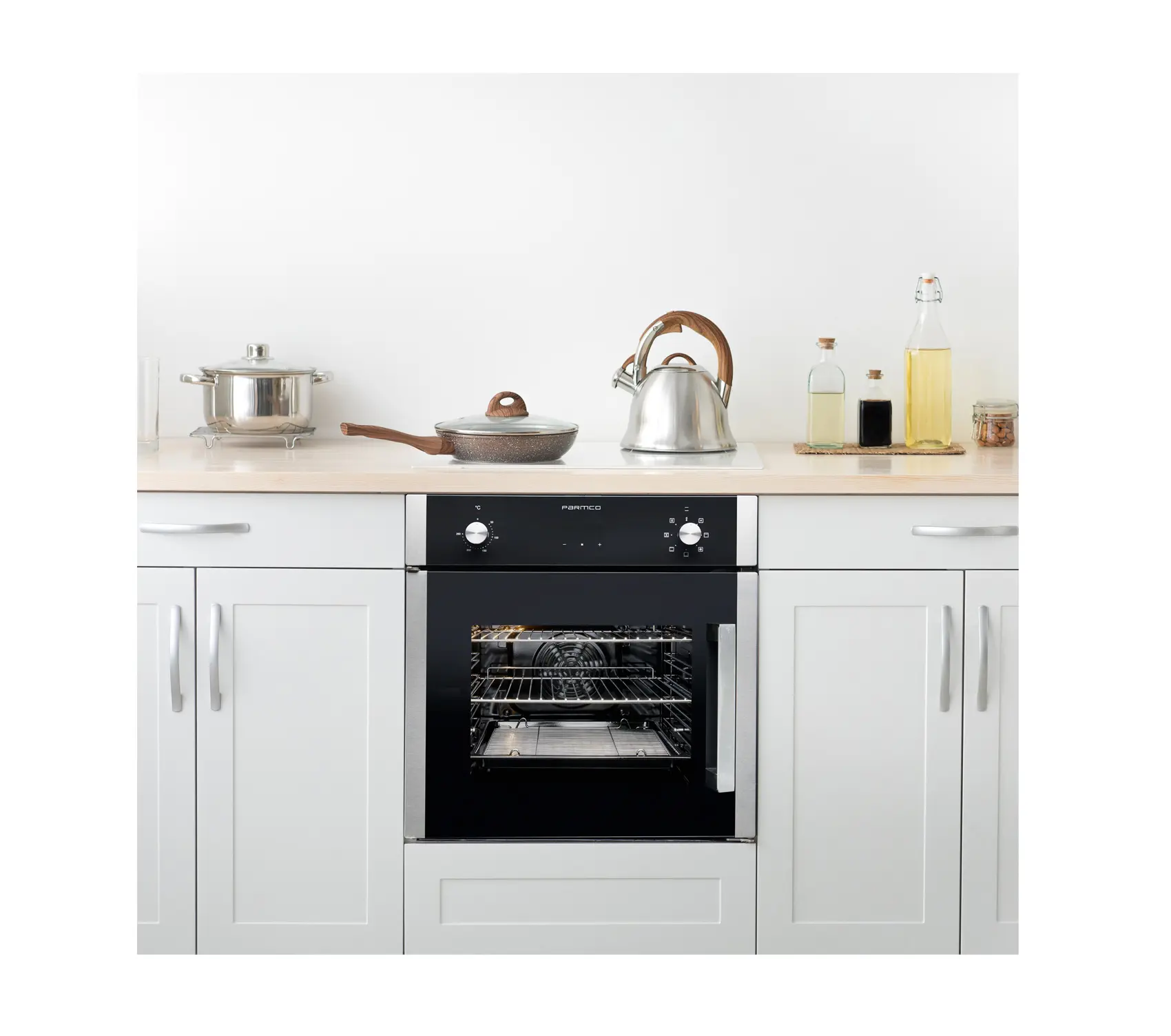 Parmco Oven 600mm stainless 7function side open 56l - PPOV-6S-SIDE-1 - - 5 - NZ DEPOT Parmco Buy Parmco Oven 600mm stainless 7function side open 56l Online - - 5 - NZ Depot Kitchen