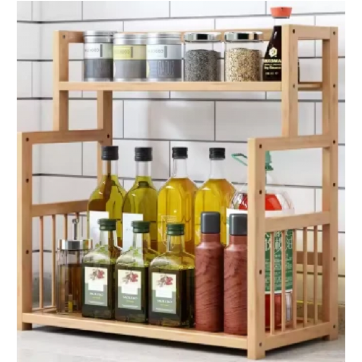 Simple Modern Bamboo Kitchen Storage Rack 1 Buy Simple Modern Bamboo Kitchen Storage Rack Online - Homeware Clearance Sale - - 1 - NZ Depot Delivery