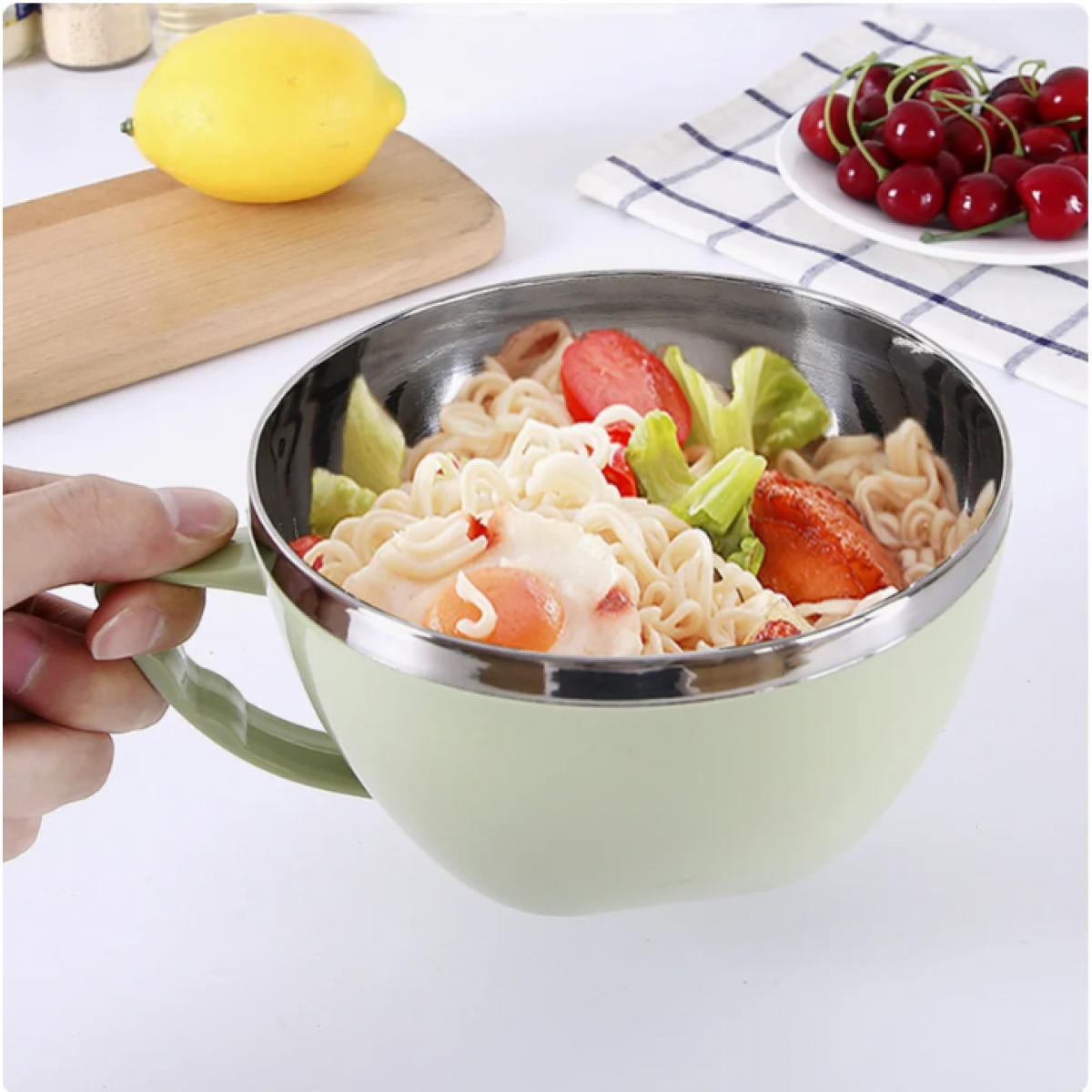 Stainless Steel Bowl with Handle Anti Scalding Kitchenware - Mixing Bowl - Homeware Clearance Sale - 3 - NZ DEPOT Bathroom Buy Stainless Steel Bowl with Handle Anti Scalding Kitchenware Online - Homeware Clearance Sale - - 3 - NZ Depot Delivery