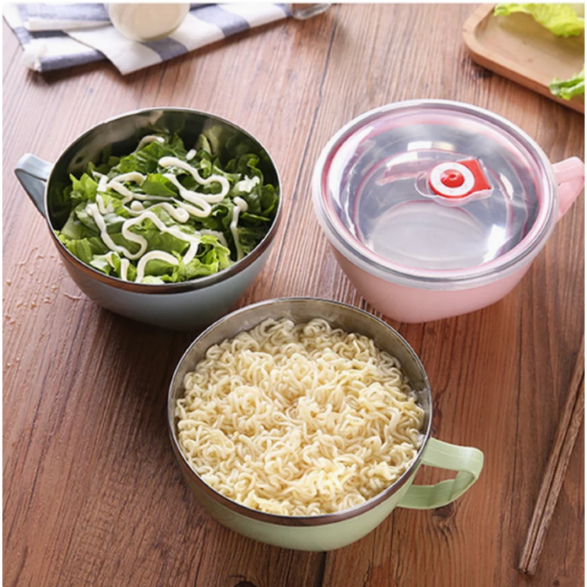 Stainless Steel Bowl with Handle Anti Scalding Kitchenware - Mixing Bowl - Homeware Clearance Sale - 4 - NZ DEPOT Bathroom Buy Stainless Steel Bowl with Handle Anti Scalding Kitchenware Online - Homeware Clearance Sale - - 4 - NZ Depot Delivery