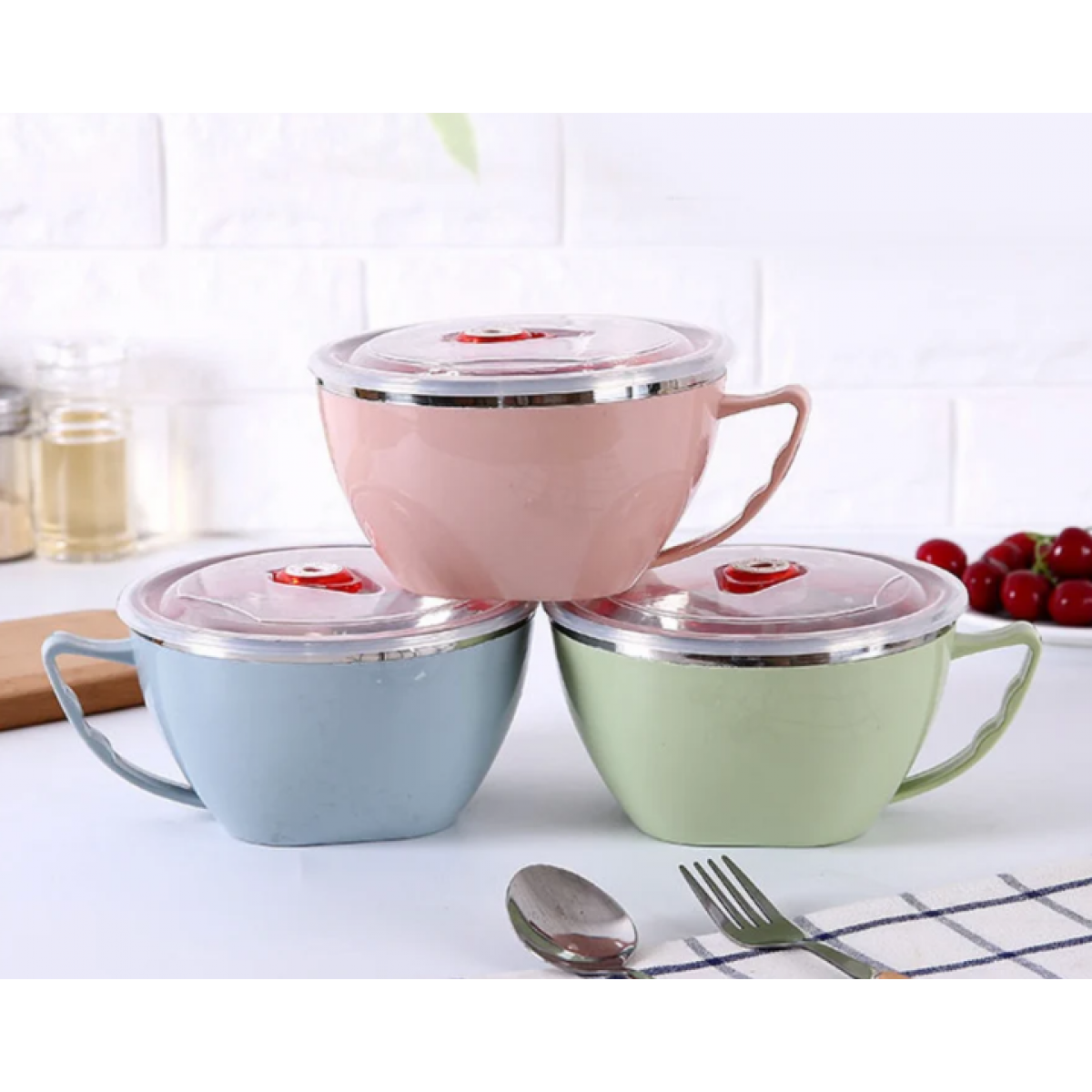 Stainless Steel Bowl with Handle Anti Scalding Kitchenware 1 Buy Stainless Steel Bowl with Handle Anti Scalding Kitchenware Online - Homeware Clearance Sale - - 1 - NZ Depot Delivery