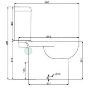 Buy Toilet Pan - Two Piece A3969 Base S-Pan Online - Toilets -  - 2 - NZ Depot Delivery