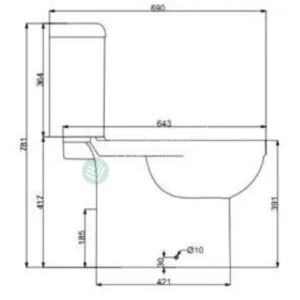 Buy Toilet Pan - Two Piece A3969 Base S-Pan Online - Toilets - - 2 - NZ Depot Delivery