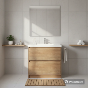Buy Vanity - Etham Series 1200mm - Wood Online - Vanities - Freestanding - Square Basin - 3 - NZ Depot Delivery