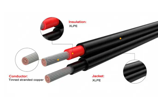 Premium 6mm² Twin Core Solar Cable UV Protected AS/NZS Standards - Per Meter (side profile) Premium 6mm² Twin Core - CABLE6D-M side profile | NZ Depot