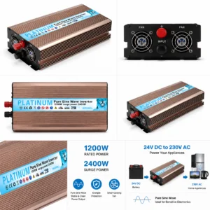 Pure Sine Wave Power Inverter - REP-24V1200W side profile | NZ Depot