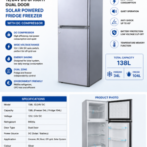 138L 12-24V DC Upright - BCD-138 side profile | NZ Depot