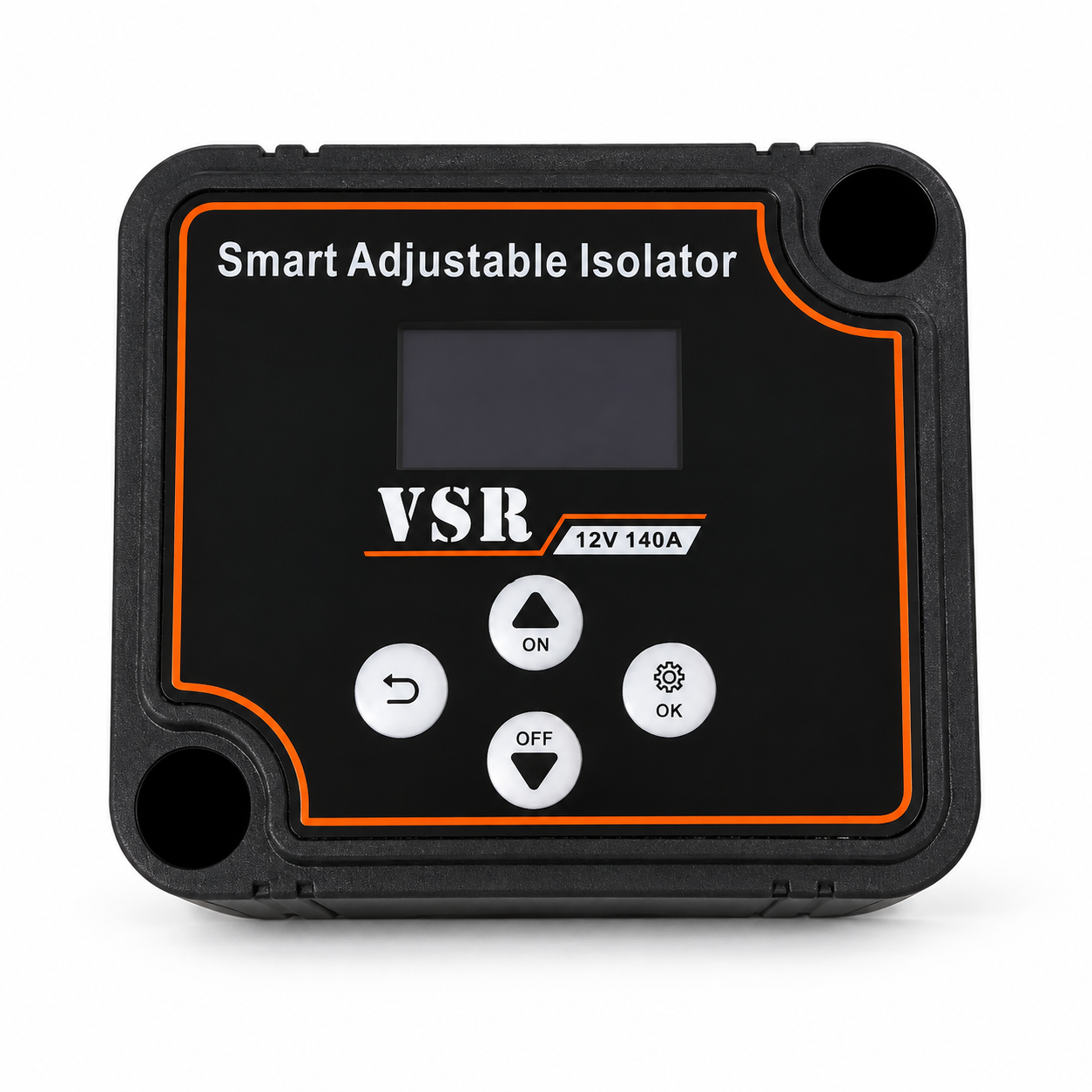 Smart Adjustable Battery Isolator VSR 12V 140A - Pro 1 Smart Adjustable Battery Isolator - VSR-12V140A-PRO front view | NZ Depot