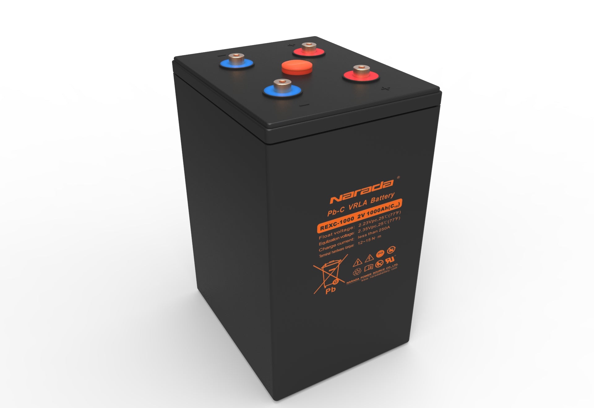 Narada REXC-1000 2V 1000Ah / 1200Ah C100 Four-Terminal Lead Carbon Deep Cycle Battery 1 Narada REXC-1000 2V 1000Ah - BTN-2V1000-P front view | NZ Depot