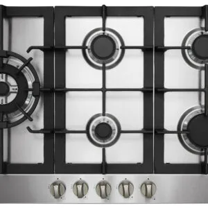 Buy Parmco Gas cooktop 770mm stainless 4burner+wok Online - - 1 - NZ Depot Kitchen