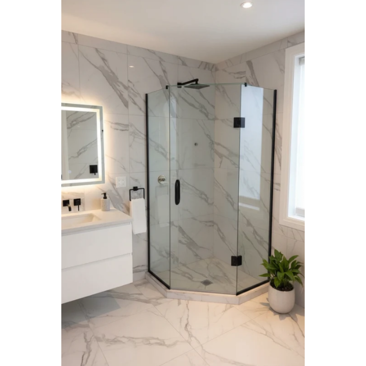 Shower Box - Cave Series (900x900x1950mm) - Black - HD900 Black - Shower Enclosures - 2 - NZ DEPOT Bathroom Buy Shower Box - Cave Series (900x900x1950mm) - Black Online - Shower Enclosures - Frameless Shower - 2 - NZ Depot Delivery