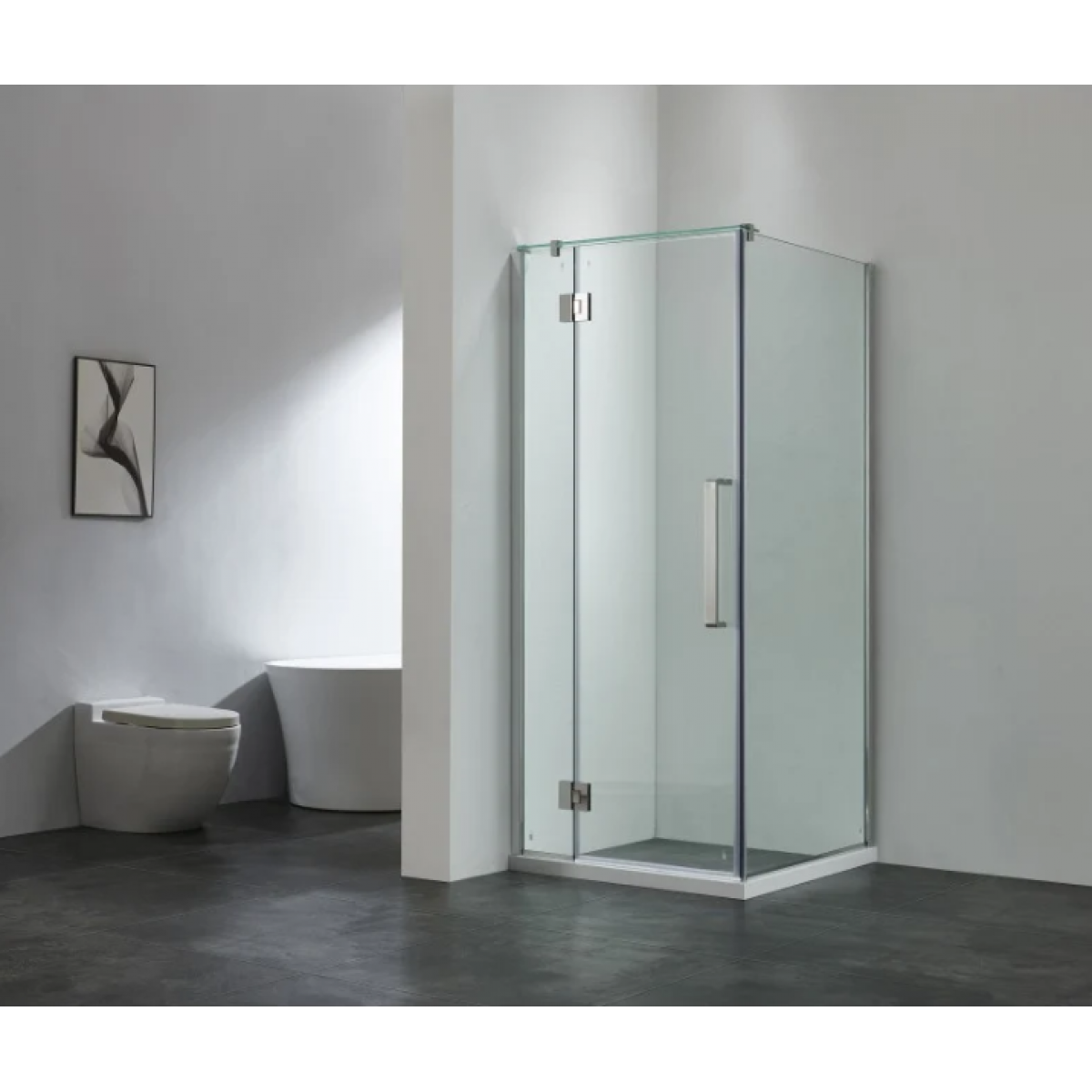 Shower Box - Stream Series 2 Sides Swing Door (870x870x1950mm) 1 Buy Shower Box - Stream Series 2 Sides Swing Door (970x970x1950mm) Online - Shower Enclosures - Frameless Shower - 1 - NZ Depot Delivery