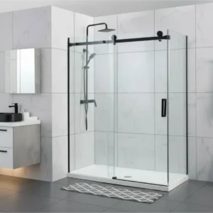 Buy Shower Glass - Rock Series 2 Sides Frameless Glass RCM1170x770 Black Frame Online - Shower Enclosures - Frameless Shower - 1 - NZ Depot Delivery