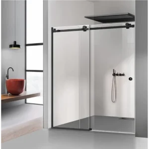 Buy Shower Glass - Rock Series Sliding Door (1170x2100mm) Black Online - Shower Enclosures - Frameless Shower - 1 - NZ Depot Delivery