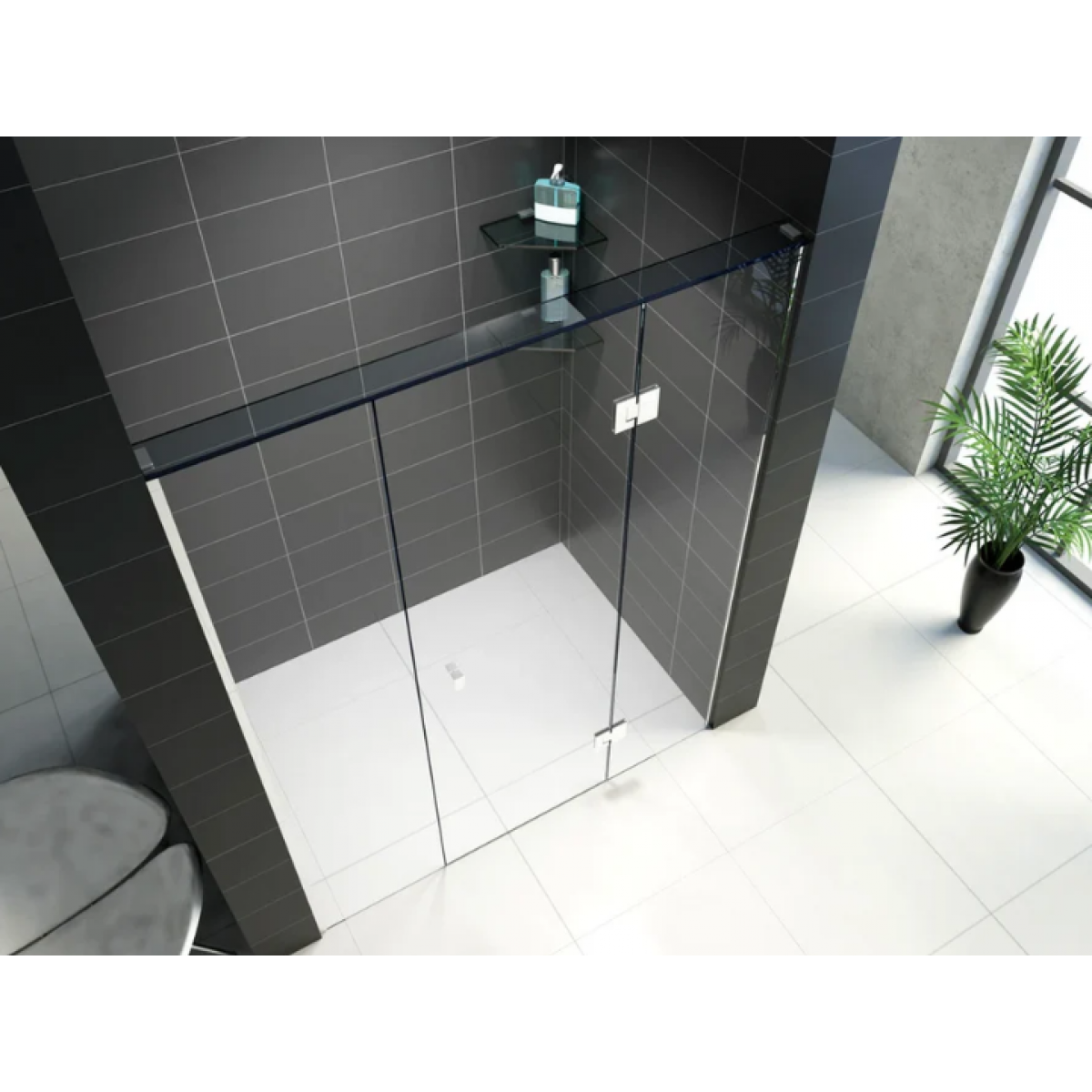 Shower Glass - Stream Series Swing Door (1300x1950mm) - SHO1300 C - Shower Enclosures - 2 - NZ DEPOT Bathroom Buy Shower Glass - Stream Series Swing Door (1300x1950mm) Online - Shower Enclosures - Frameless Shower - 2 - NZ Depot Delivery