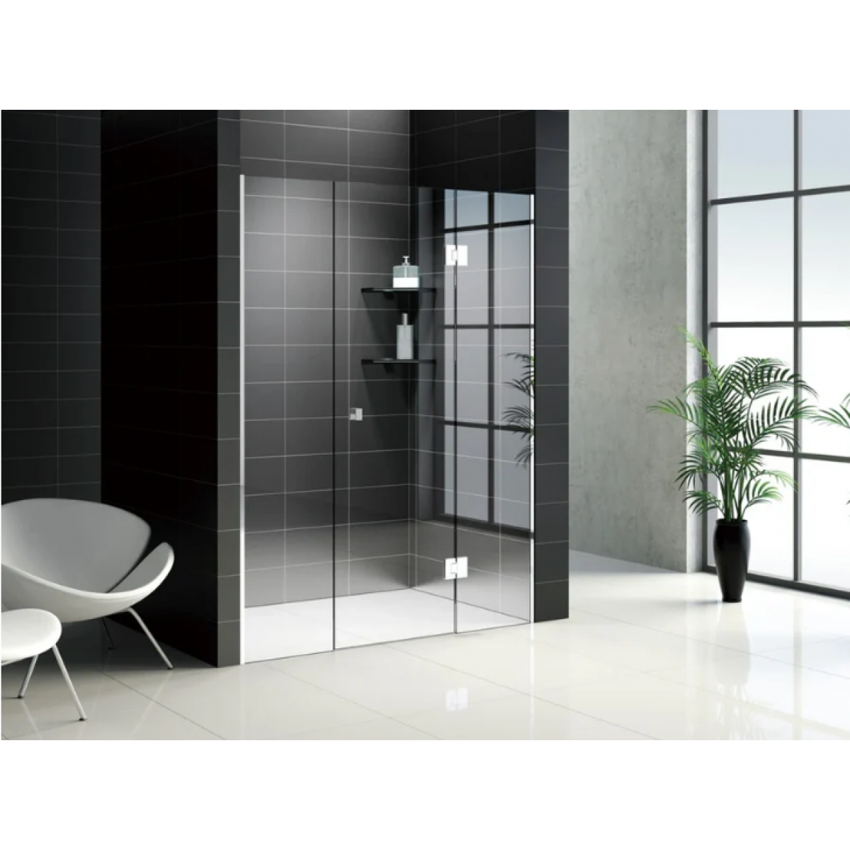 Shower Glass - Stream Series Swing Door (1500x1950mm) 1 Buy Shower Glass - Stream Series Swing Door (1300x1950mm) Online - Shower Enclosures - Frameless Shower - 1 - NZ Depot Delivery