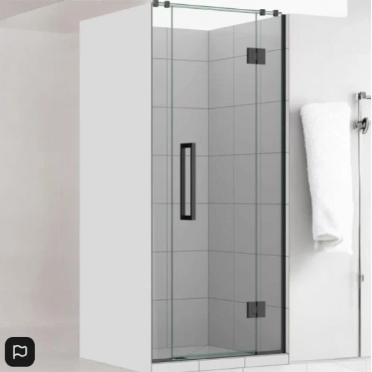 Shower Glass - Stream Series Swing Door 870mm Gunmetal Grey Frame - SHO870A GM - Shower Enclosures - 4 - NZ DEPOT Bathroom Buy Shower Glass - Stream Series Swing Door 870mm Gunmetal Grey Frame Online - Shower Enclosures - Frameless Shower - 4 - NZ Depot Delivery