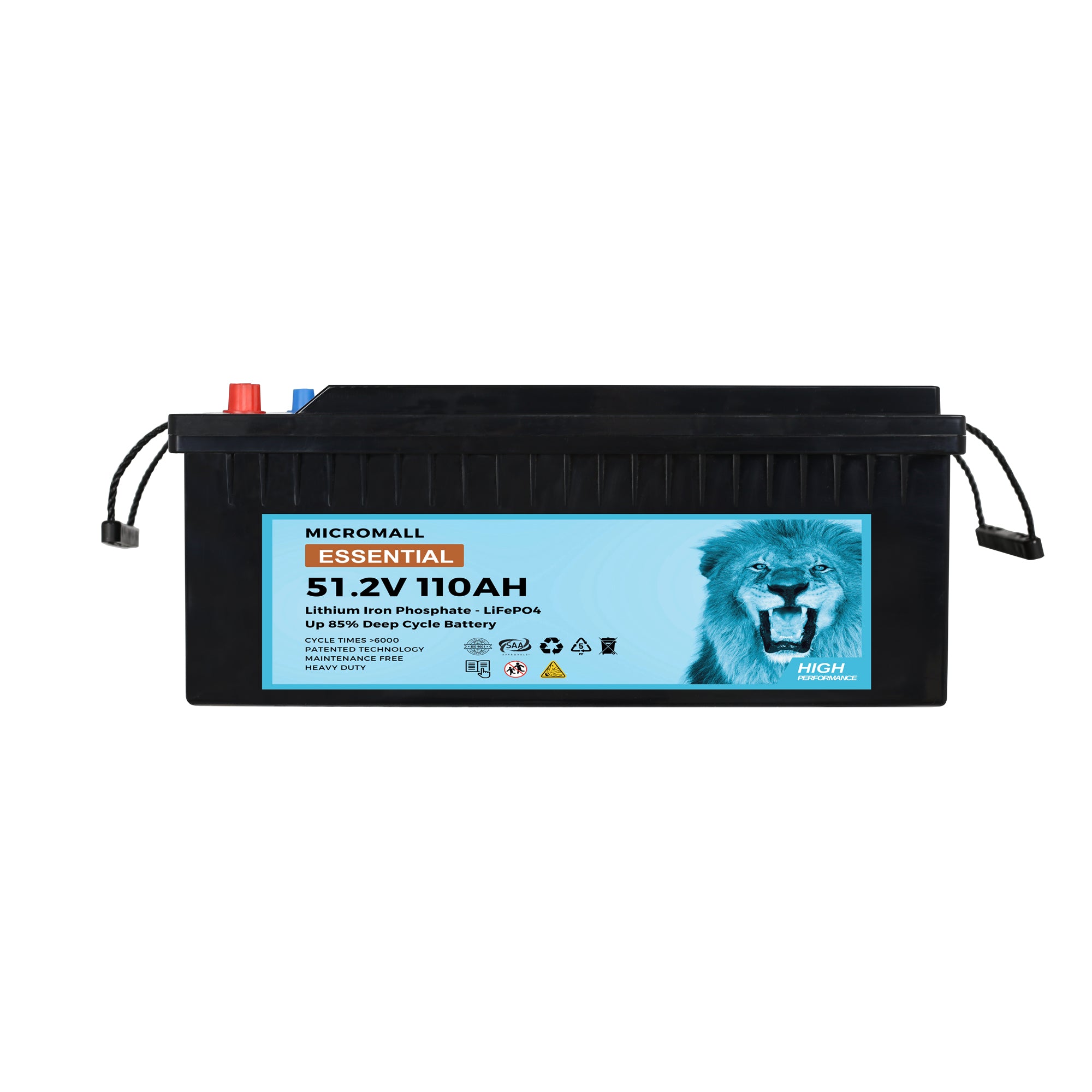 48V 51.2V 110Ah 5KWh LiFePO4 Lithium Battery IP54 Deep Cycle Solar Battery 1 48V 51.2V 110Ah 5kWh - BTL-48V110H front view | NZ Depot