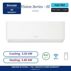 Sinclair 3.53kW Vision Series - SIHA/SOHA-13BV 3.5kW - SINCLAIR-VISION-SERIES-SIHA-SOHA-13BV-3-5KW-3.5KW side profile | NZ Depot