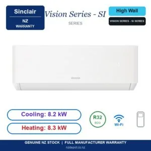 Sinclair 8.2kW Vision Series - SIHA/SOHA-28BV 8.2kW - SINCLAIR-VISION-SERIES-SIHA-SOHA-28BV-8-2KW-8.2KW side profile | NZ Depot