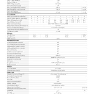 Deye SUN-10K-G06P3-AU-BM2-P1 10kW Three - SUN-10K-G06P3-AU-BM2-P1 side profile | NZ Depot