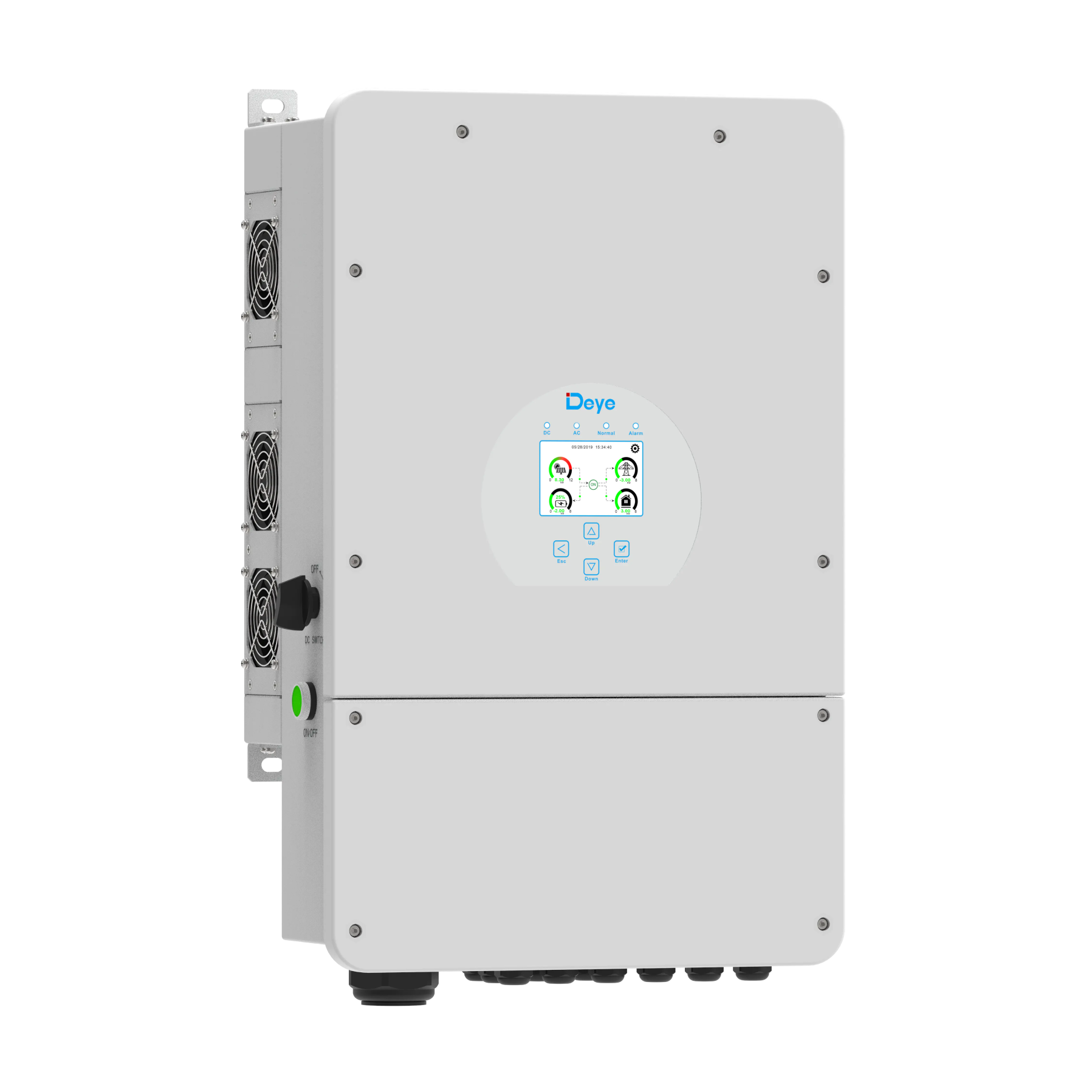 Deye 12kW Single Phase 3 MPPT Hybrid Inverter SUN-12K-SG02LP1-AU-AM3 (side profile) Deye 12kW Single Phase - SUN-12K-SG02LP1-AU-AM3 side profile | NZ Depot