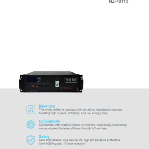 48V 51.2V 100Ah 110Ah 5kWh - BTL-48V110 side profile | NZ Depot