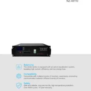 48V 51.2V 100Ah 110Ah 5kWh - BTL-48V110 side profile | NZ Depot