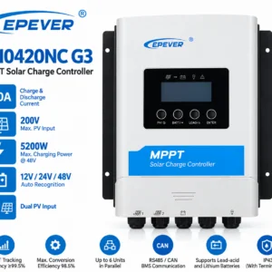EPEVER IT10420NC G3 100A - IT10420NC-G3 side profile | NZ Depot