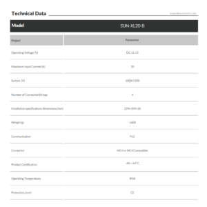 Deye SUN-XL20-B Optimizer Concentrator - SUN-XL20-B-OP-CO side profile | NZ Depot
