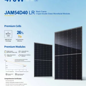 JA Solar JAM54D40-460/LR 460W - JAM54D40-460/LR side profile | NZ Depot