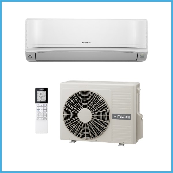 Hitachi 7kW airHome 600 High Wall Heat Pump Air Conditioner - Complete Set (Indoor + Outdoor) (installed view) Hitachi 7kW airHome 600 - RAK-VJ70PHAT-RAC-VJ70PHAT-SET installed view | NZ Depot