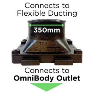 Buy 350mm Outlet Spigot to fit any OmniBody OMNOL350 Online - Dampers - Plastic & Metal - 1 - NZ Depot Trade