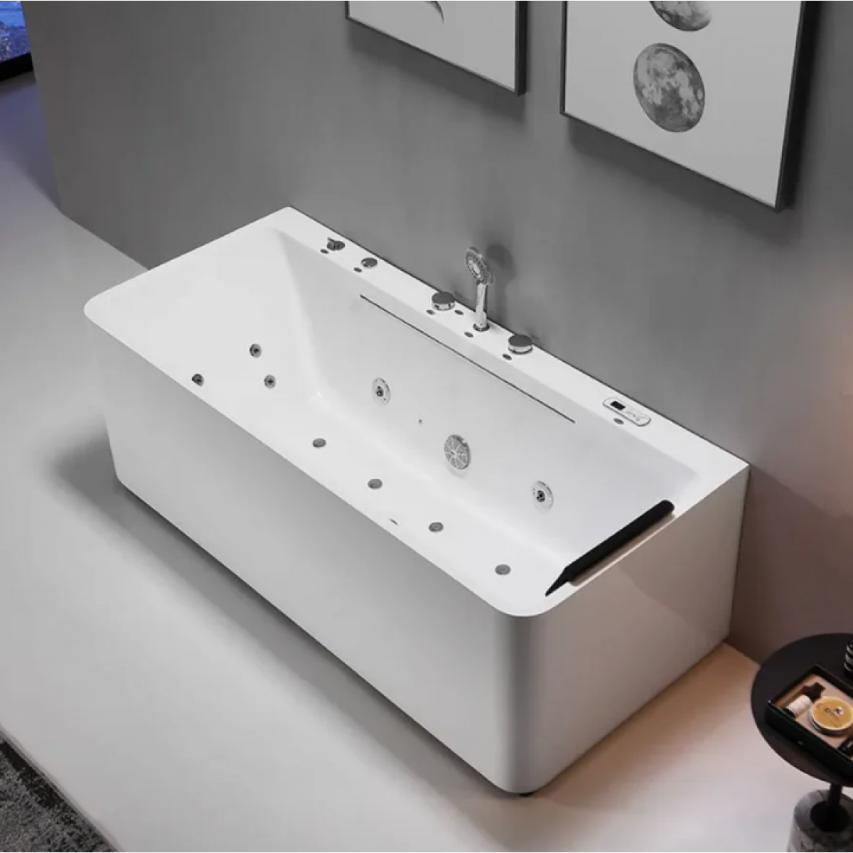 Freestanding Whirlpool Tubs White Back To Wall Acrylic Massage Spa Bath - NS-1107 - Baths - 5 - NZ DEPOT Bathroom Buy Freestanding Whirlpool Tubs White Back To Wall Acrylic Massage Spa Bath Online - Baths - FreeStanding Bath Tub - 5 - NZ Depot Delivery