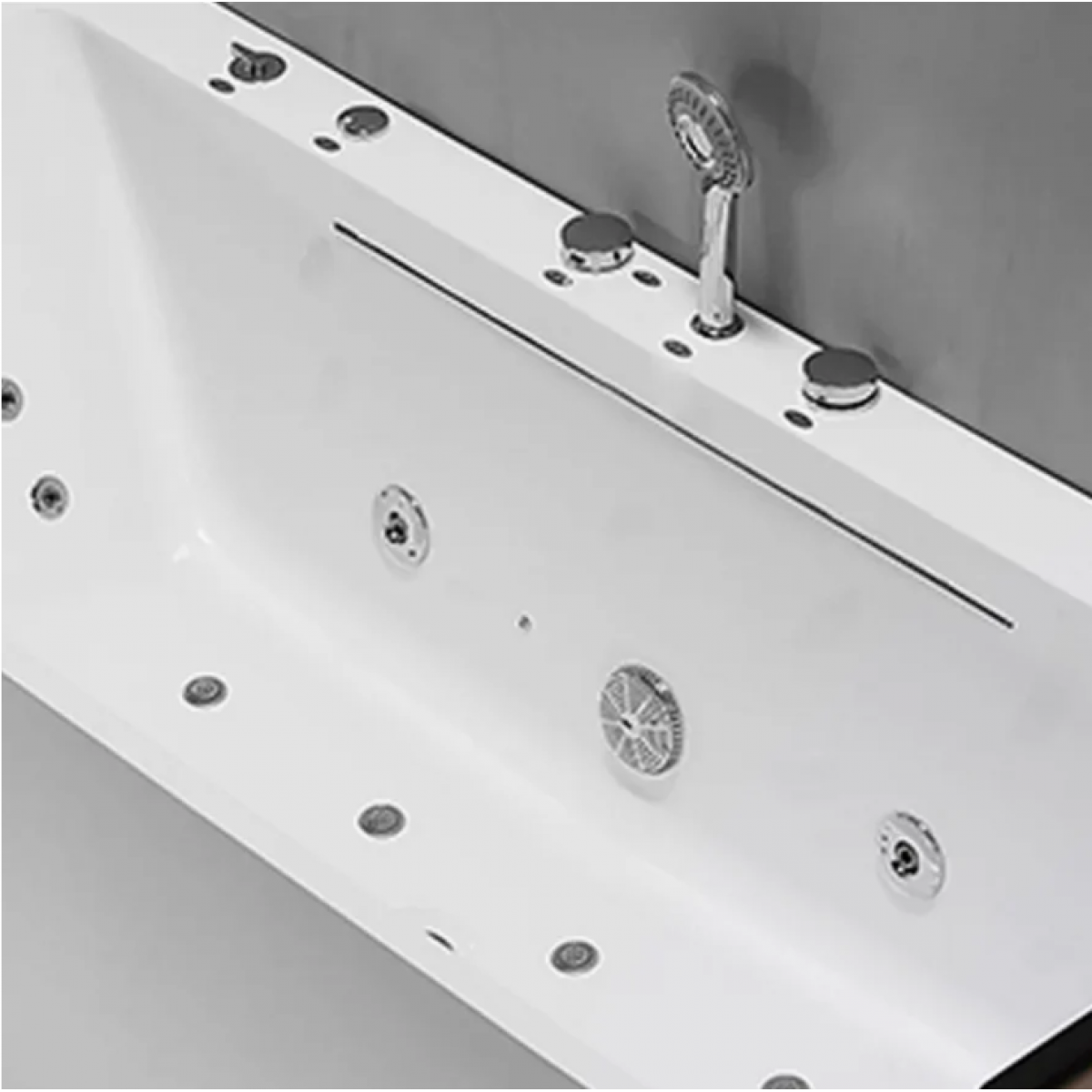 Freestanding Whirlpool Tubs White Back To Wall Acrylic Massage Spa Bath - NS-1107 - Baths - 4 - NZ DEPOT Bathroom Buy Freestanding Whirlpool Tubs White Back To Wall Acrylic Massage Spa Bath Online - Baths - FreeStanding Bath Tub - 4 - NZ Depot Delivery