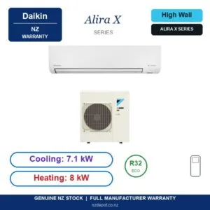 Daikin ALIRA X 7.1kW Wall Mounted Complete System – ALIRAX71-NZ specs - NZ Depot